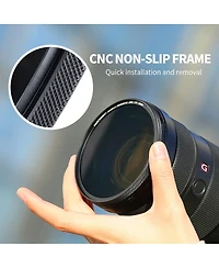 K&F Concept 3 Piece Magnetic Lens Filter Kit with Mcuv, Cpl and ND1000 Hd Filters