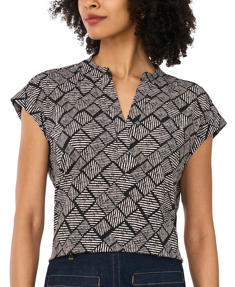 Vince Camuto Women's Printed Short-Sleeve Top