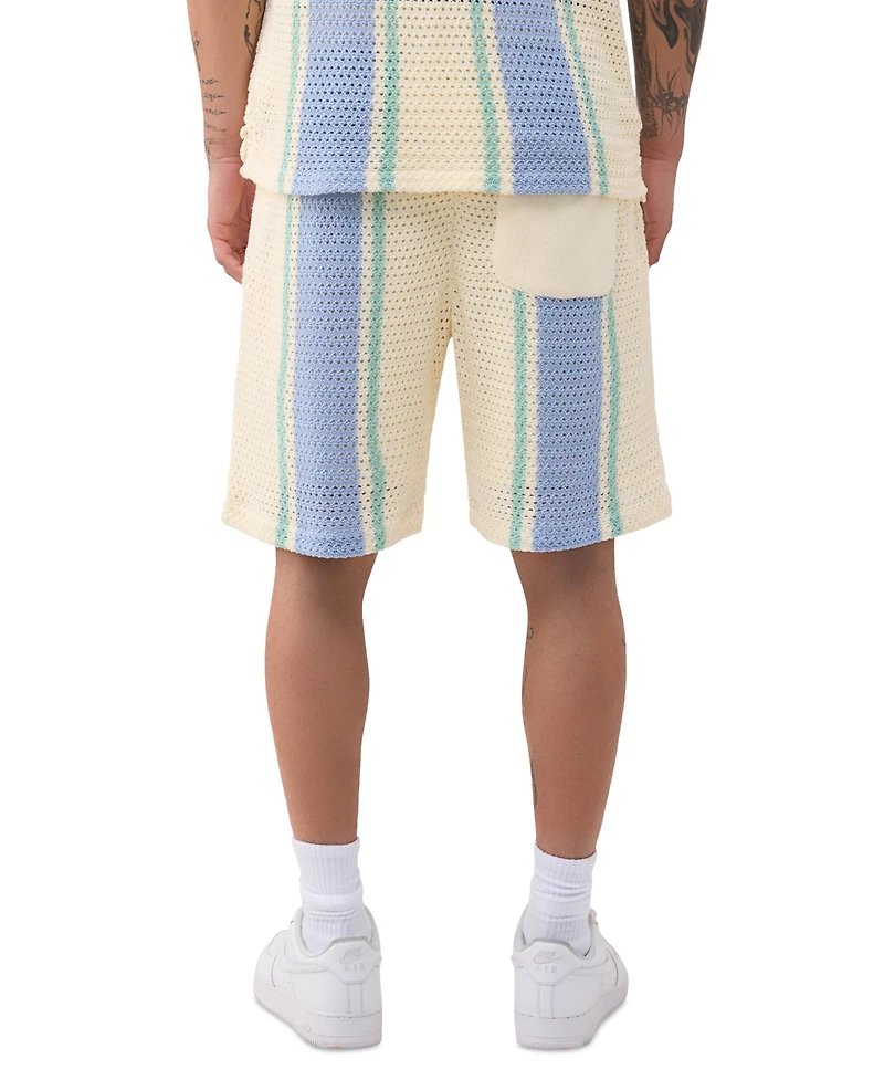 True Religion Men's Knit Stripe Short