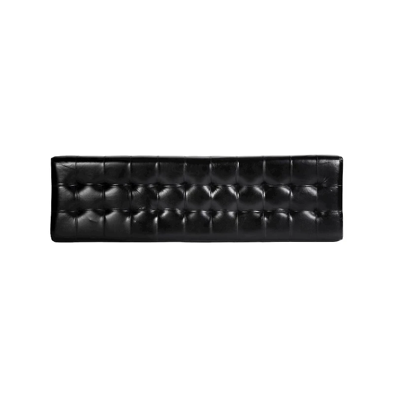 Butler Specialty Knox 54 in. W Leather and Iron Accent Bench