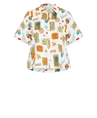 City Chic Women's Amore Print Shirt