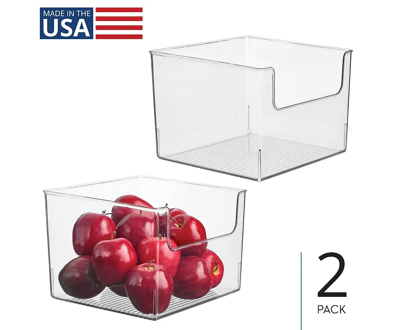 iDesign Open-Front Storage Bin, Set of 2