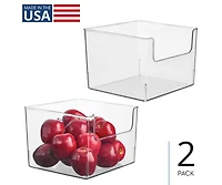 iDesign Open-Front Storage Bin, Set of 2