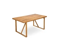 sumyeg 67-Inch Acacia Wood Outdoor Dining Table for Patio and Garden Gatherings