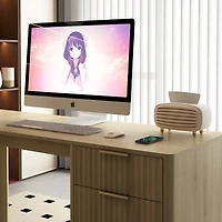 Streamdale L-Shaped Computer Desk with Drawers, Bookshelf, and Storage
