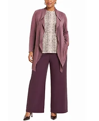 Coin 1804 Plus Python Mesh Long-Sleeve Top