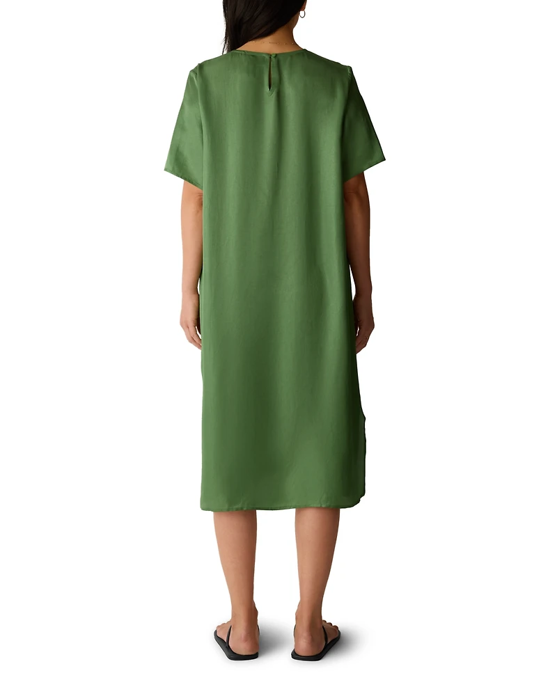 Eileen Fisher Women's Short-Sleeve Round Neck Dress