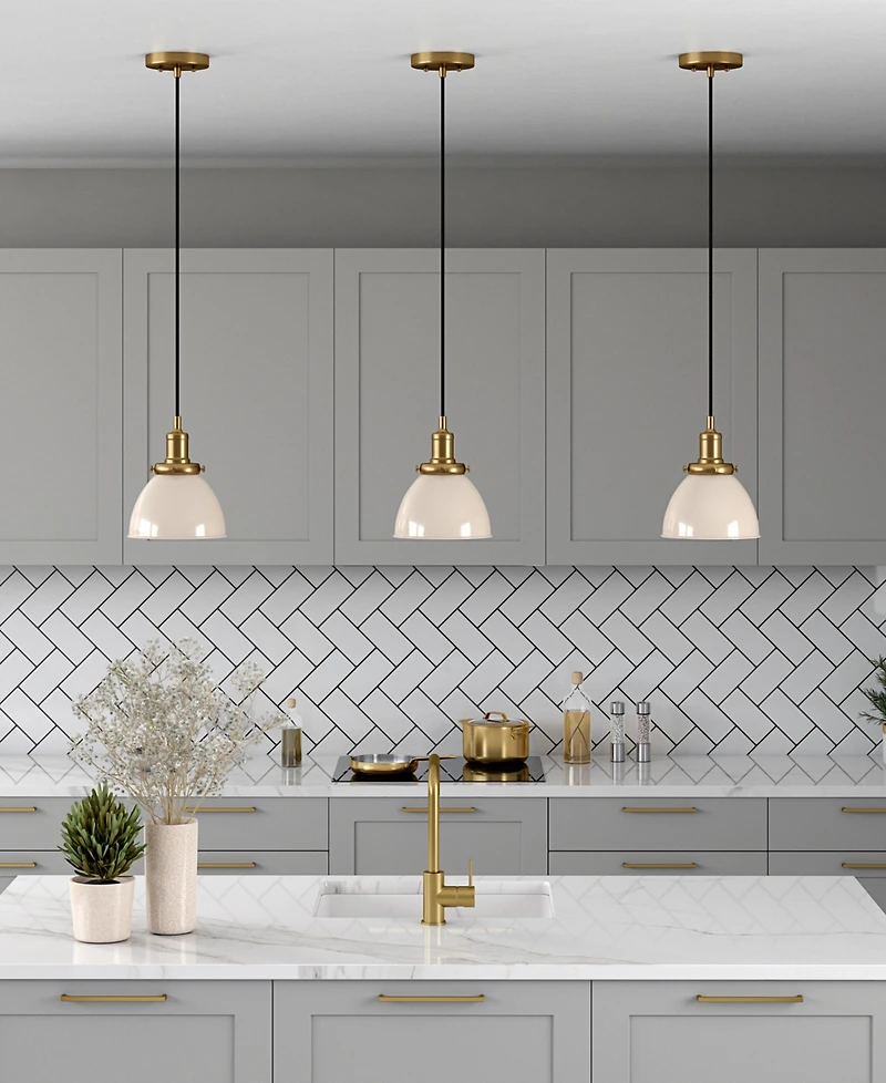 Hudson & Canal Madison 8" Wide Metal Pendant