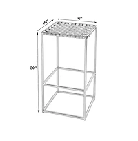 Butler Specialty 30 in. Seat Height Leather and Iron Backless Bar Stool with Footrest