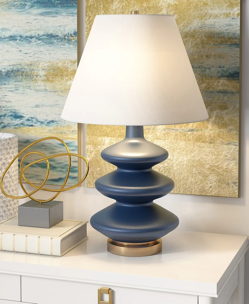 Hudson & Canal Carleta 26" Metal Tall Triple Gourd Table Lamp