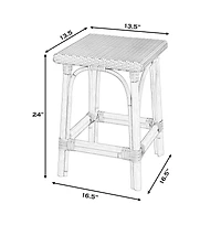 Butler Specialty Riviera Rattan Square 24"H Counter Stool