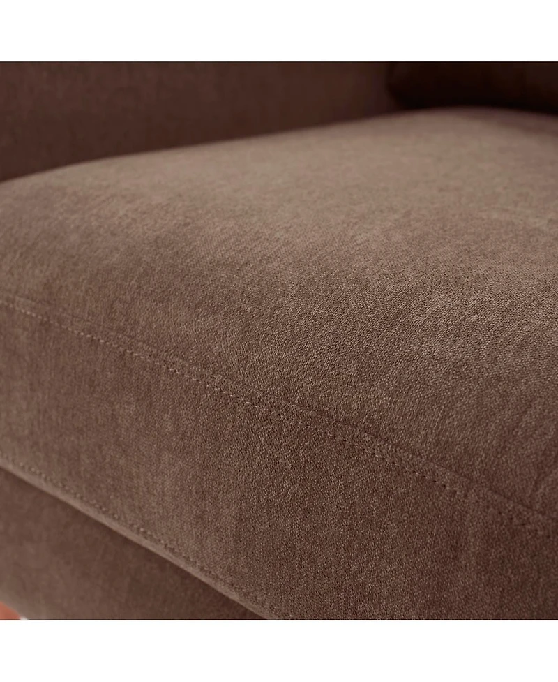 Streamdale Furniture Faux Leather Chesterfield Sofa with Nailhead Trim and 2 Pillows