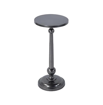 Butler Specialty Sterling 10 in. W Round All Metal Pedestal Base End Table