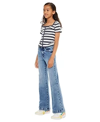 KanCan Big Girls Glen High Rise Wide Flare Jeans
