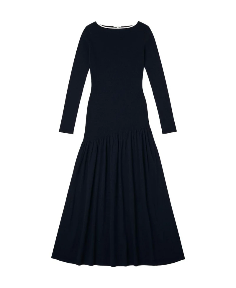 Karen Millen Women's Wool Blend Sheer Knitted Skirt Dress