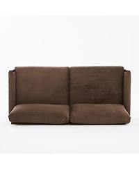 Streamdale Furniture Mid-Century Modern 3-Seater Velvet Sofa with Solid Wood Frame