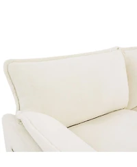 Streamdale Furniture Modern Plush Upholstered Sofa with Double-Layer Cushions and Side Pockets