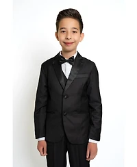 Peanut Butter Collection Boys Slim Fit 5-Piece Shirt, Bowtie, Jacket, Vest and Pants Tuxedo Set