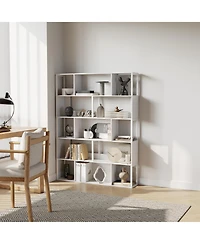 Gaomon Modern 5-Tier Geometric Standing Bookshelf, Bookcase for Living Room Storage
