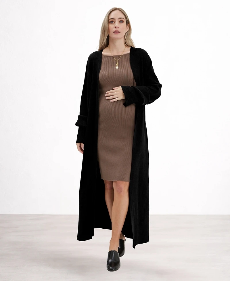Nom Maternity Emaline Full Length Cardigan Coats