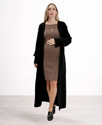Nom Maternity Emaline Full Length Cardigan Coats