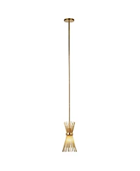 Hudson & Canal Andromeda 7" Wide Metal Starburst Pendant