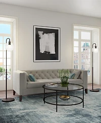 Hudson & Canal Harrison 62" Metal Arc Floor Lamp