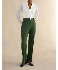 Hobbs London Women's Bess High Waisted Straight Leg Trousers