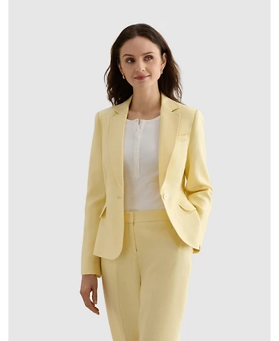 Hobbs London Women's Adalee Linen Tailored Blazer