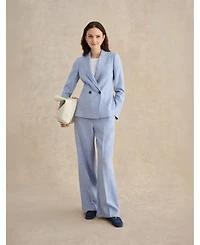 Hobbs London Women's Estella Double Breasted Linen Jacket