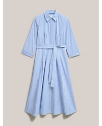 Hobbs London Women's Jane Belted Midi Shirt Dress