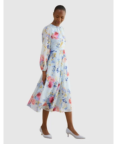 Hobbs London Women's Constance Floral Midi Dress