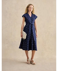 Hobbs London Women's Samantha Polka Dot Midi Dress