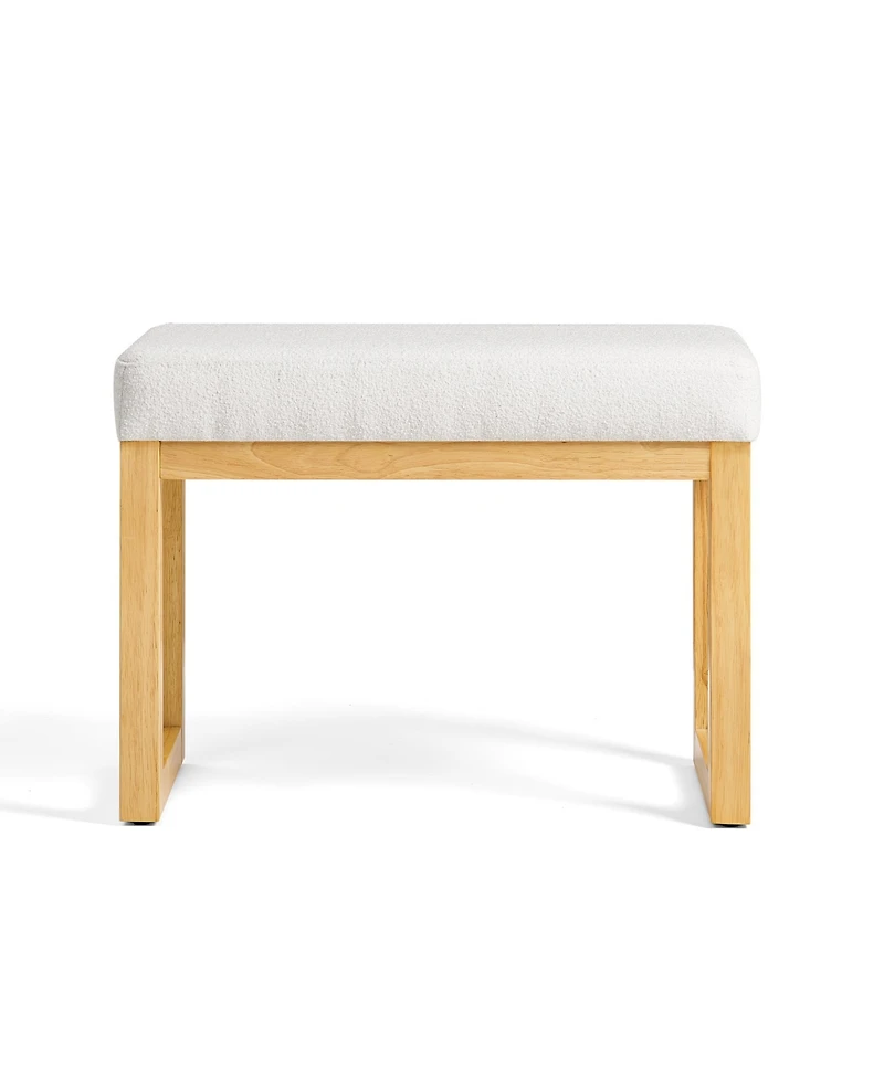 flynama Beige Wooden Shoe Changing Bench