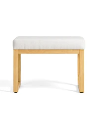 flynama Beige Wooden Shoe Changing Bench