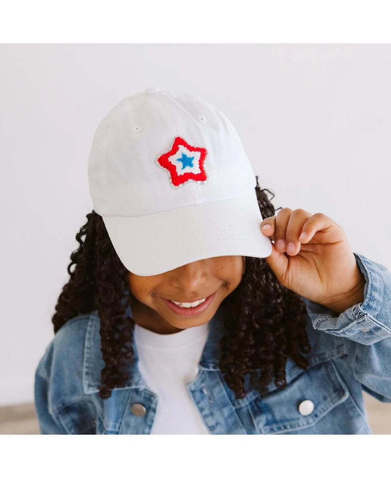 Sweet Wink Girls Patriotic Star Patch Baseball Hat