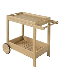 Streamdale Furniture Saratoga Outdood Rolling Bar Cart