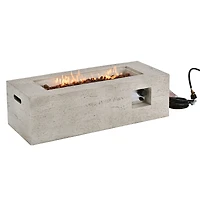 Streamdale Furniture 41.9 inch 2-in-1 Rectangular Propane Fire Pit and Tank Cover Table Set