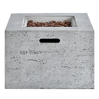 Streamdale Furniture 24 inch Square Propane Fire Pit Table Set with Tank Cover and Accessories