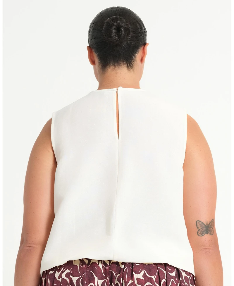 Estelle Plus Size Ainsley Tie-Hem Relaxed Tank Top