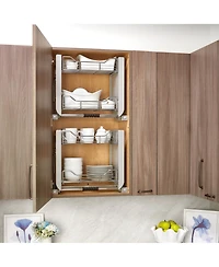 Rev-a-Shelf 24" Kitchen Pulldown Wall Cabinet Shelf System, Chrome, 5PD-24CRN