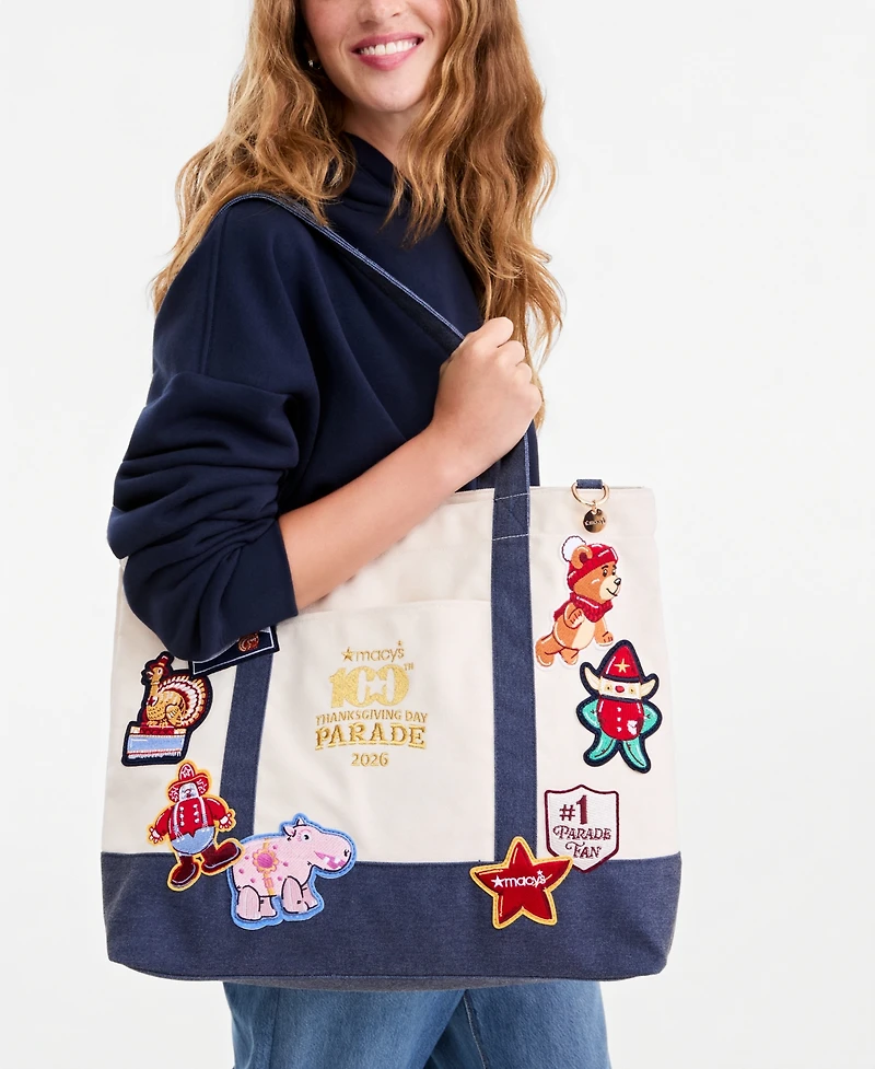 Macy's 100th Thanksgiving Day Parade 2026 Large Character Canvas Tote Bag, Macy's Exclusive