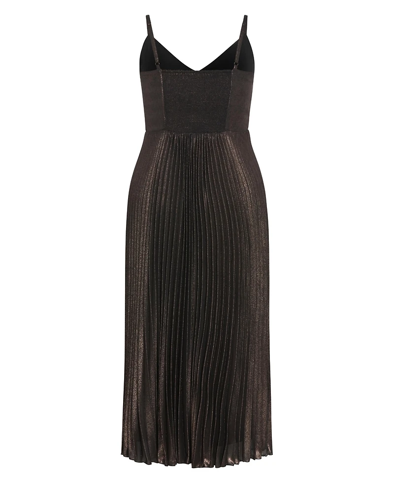 City Chic Women's Ariana Sparkle Pleat Maxi Dress