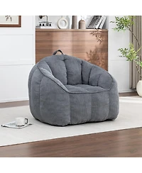 Streamdale FurnitureGiant Corduroy Bean Bag Chair with Armrests - Large Adult Sofa