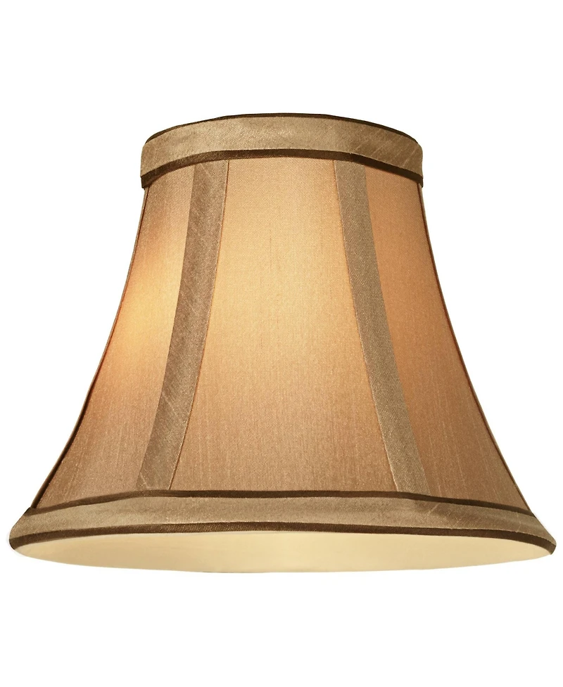 Springcrest Set of Round Hardback Bell Lamp Shades Celia Small 3" Top x 6" Bottom x 5" High Candelabra Clip-On Fitting
