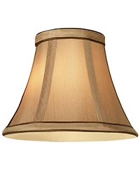Springcrest Set of Round Hardback Bell Lamp Shades Celia Small 3" Top x 6" Bottom x 5" High Candelabra Clip-On Fitting