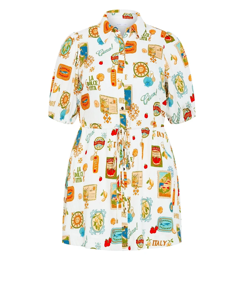 City Chic Women's Amore Print Mini Dress