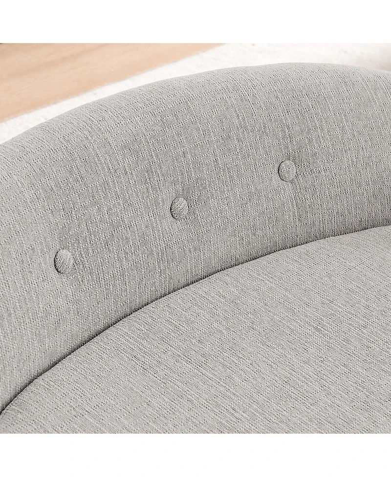 Clihome Modern Dog Bed Pet Sofa Oval Semi-Enclosed Linen Soft Couch
