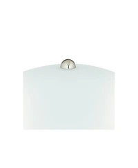 360 Lighting Deco Modern Accent Table Lamps 17" High Set of 2 Brushed Steel Touch On Glass Dome Shade for Bedroom Bedside Nightstand Office