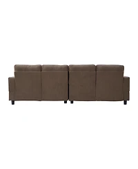 Streamdale Furniture 98.8" Oversized U-Shaped Corduroy 4-Seat Sectional Sofa with Double Chaise